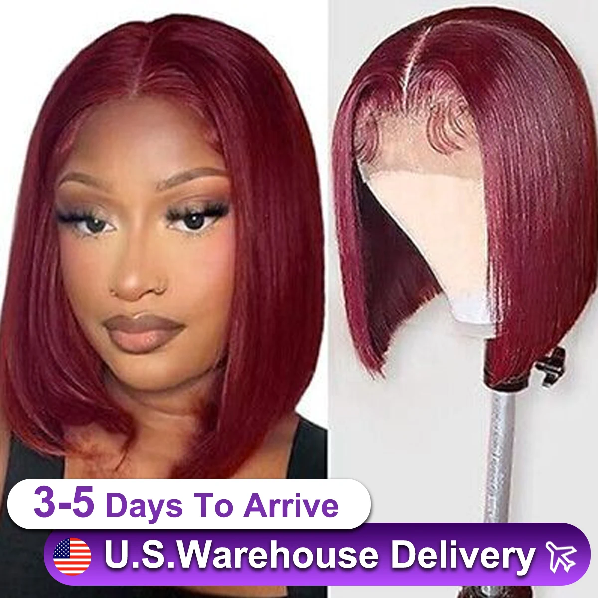 99J Beautiful Quality Brazilian Human Hair Wigs High Density Brazilian Human Hair 13x4 Lace Frontal Wig Bob Style Short Hair