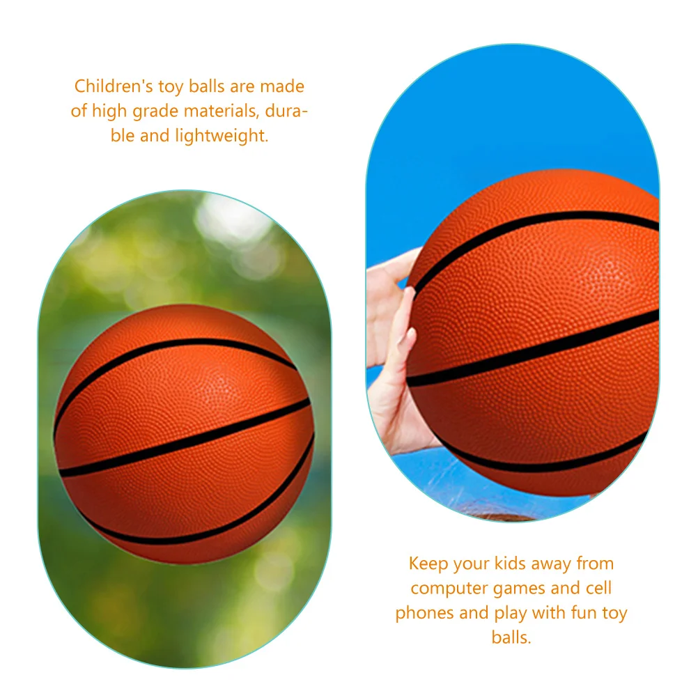 2 Pcs Basketball Toy Recreation Plaything Kids Mini for Toddlers Miniature Plastic