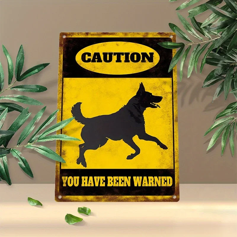 

Vintage Metal Poster, Caution Pattern Metal Tin Sign, Home Decor, Wall Art Decoration Dog Signs Tin Posters