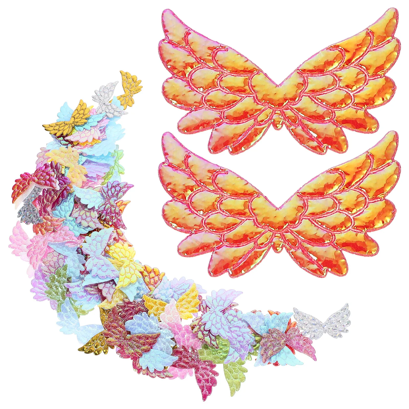 

100Pcs Angel Wing Hair Clips DIY Garment Costume Decor Sock Headdress Multi-Purpose Decorative Wing Garment Costume Decor