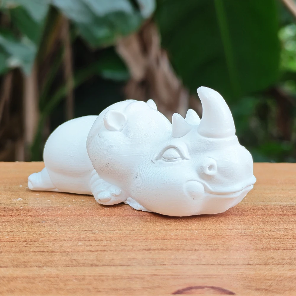 2.6-Inch Rhino Statue Ornament, Abstract Style, Modern Style, Suitable for Halloween Decorations, Creative Desktop Ornament, Housewarming Gift, Home Decoration, Living Room, Centerpiece Decoration, Back-To-School Season Gift, Christmas Gift