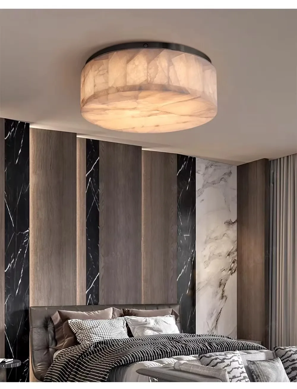 

Luxury Modern Natural Marble Ceiling Lamp Led Home Decor Bedroom Ceiling Light Marble Living Room Hallway Light