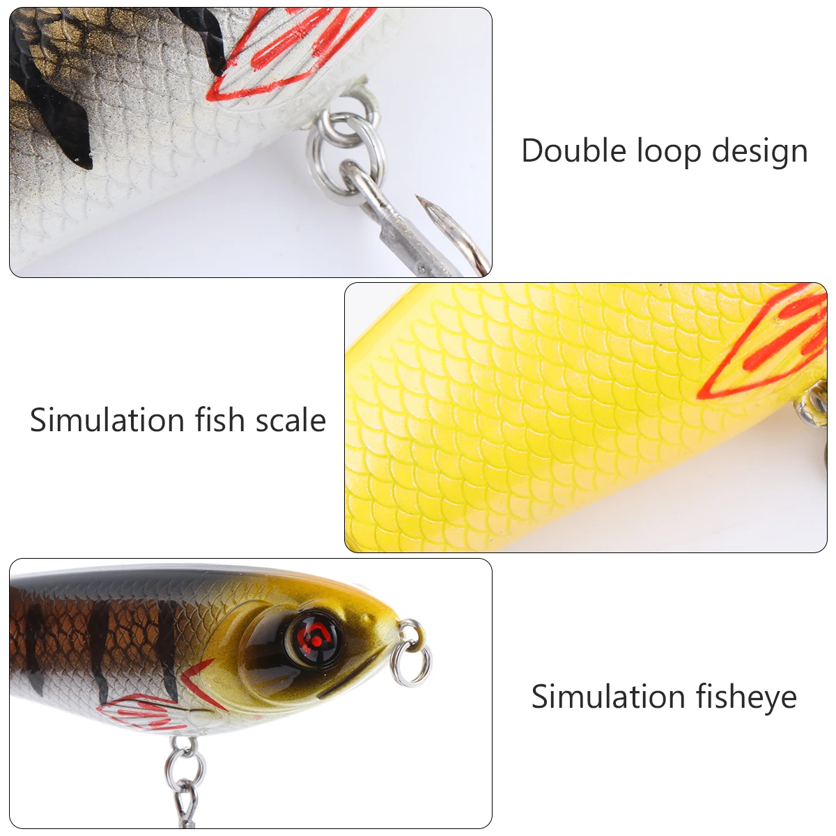 

2pcs Propeller Lure Bait Hard Fishing Lures Waterproof Baits Fake Abs Accessories Lifelike Durable Bright Color Attract Fish