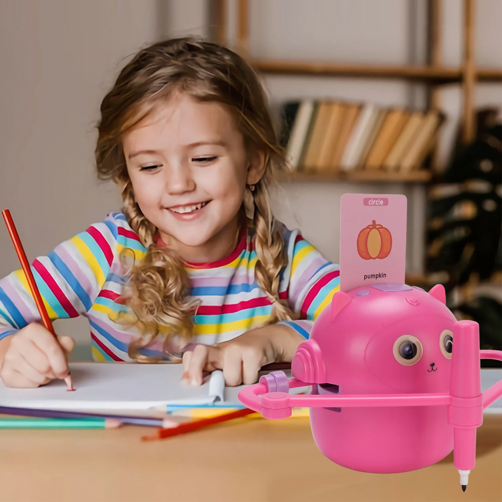 Painting Robot Smart Drawing Robot Educational Interactive Drawing Machine Painting Learning  with 2 Pens 100 Sheets Cards