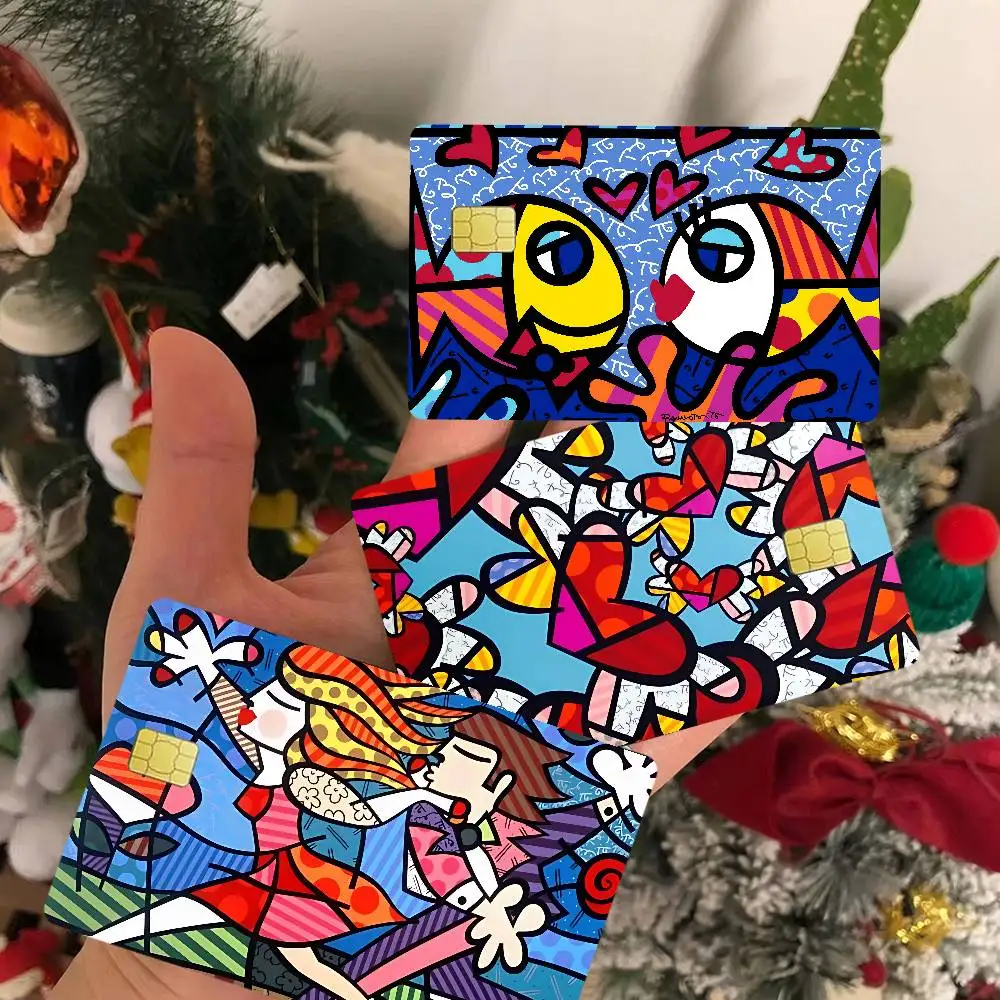 Britto Quick Drying Dish Credit Card Skin Stickers No Adhesive Residue Water Proof for VISA Credit Card Subway Access Card