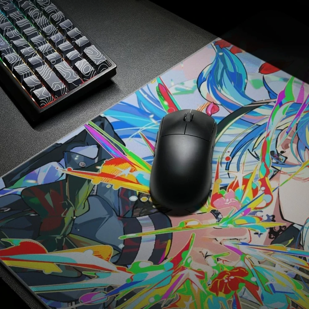 Gaming Mouse Pad Rubber Smooth Surface Thickened Lock Edge Customize for FPS Valorant CS GO Table Pad E-sports Non-slip Pad Gift