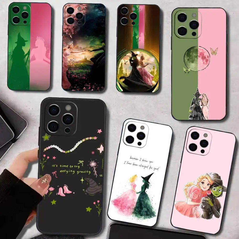 

W-Wicked Musical Green Pink Phone Case Silicone Soft For IPhone 17 16 15 14 13 12 11 X XR Plus Pro Max Plus