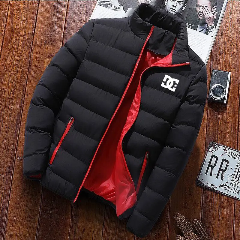 New Men's warm jacket Cotton Padded Jacket Casual Sports Autumn Winter Men's Stand Collar Warm Thick Parkas Jacket Youth jacket