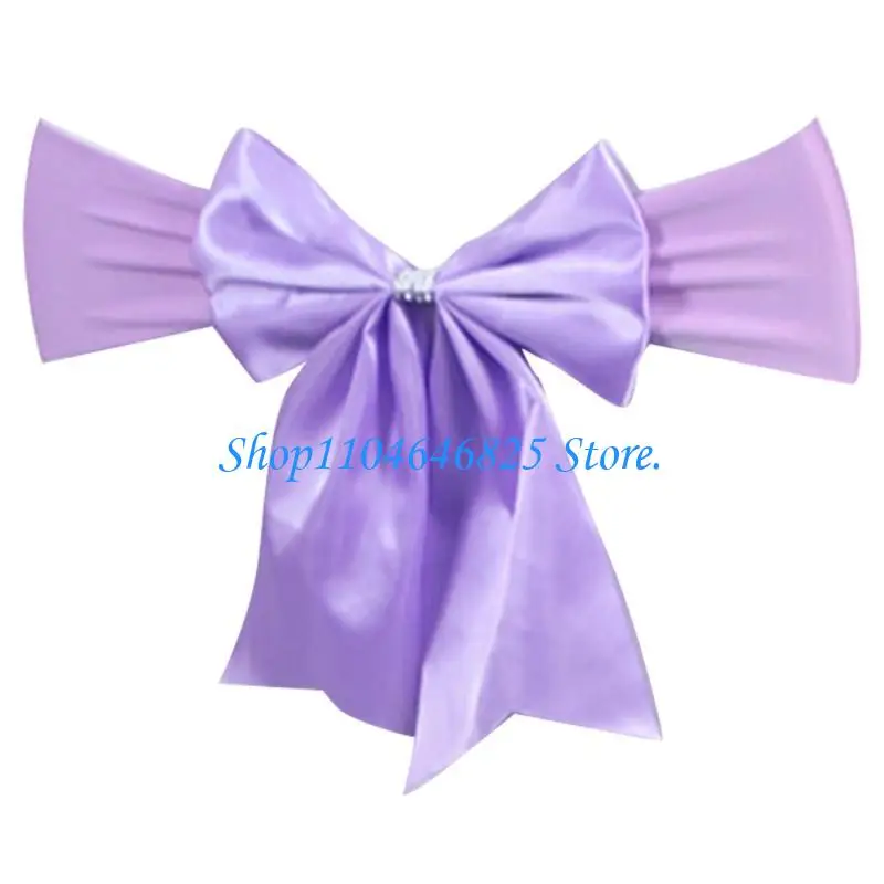 Chair Sash Bows Polyester Chair Bows Sash Stretch Band Perfect for Wedding Planners Event Organizers Enhancing Ambiances