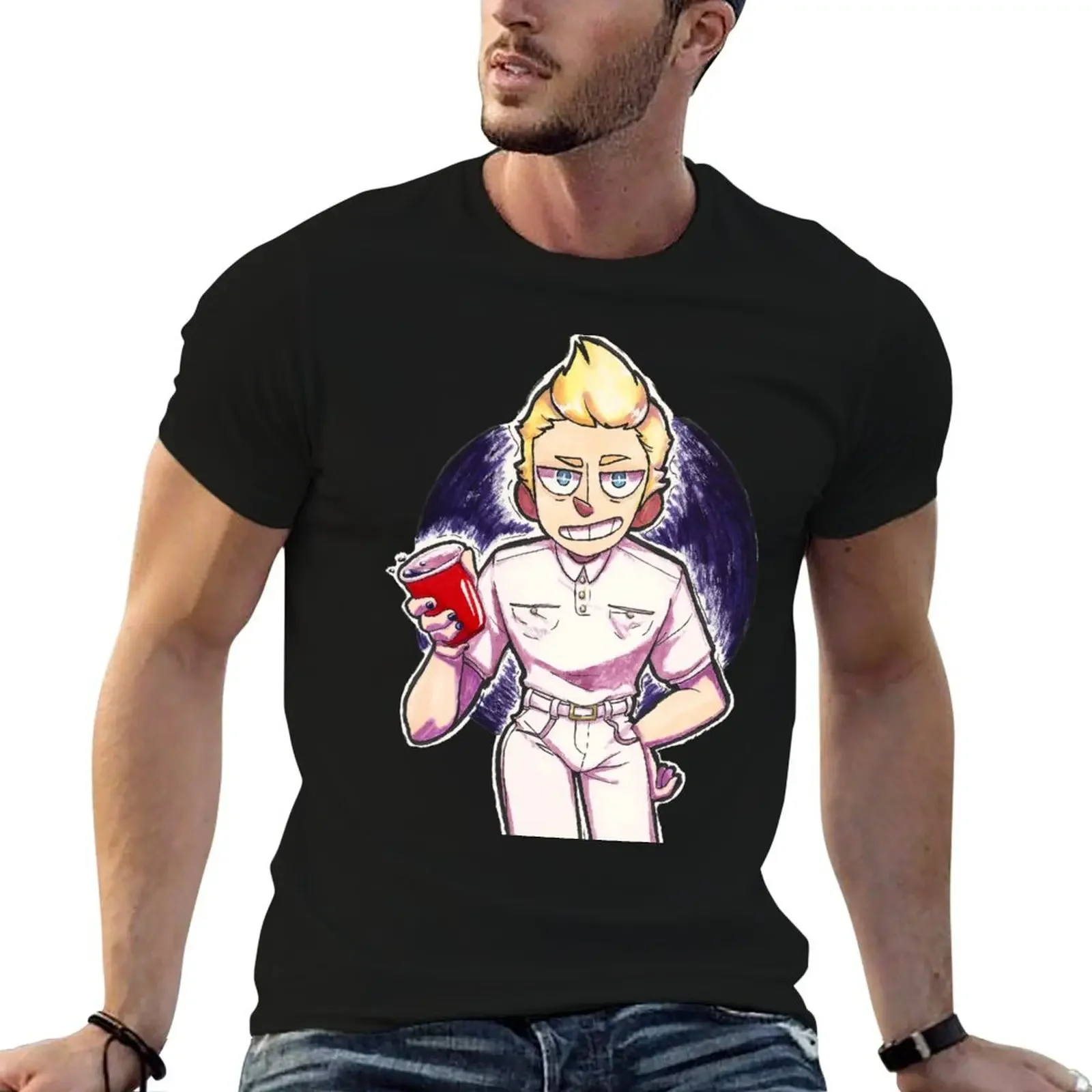 

want a drink T-Shirt anime vintage graphic tee designer shirts mens cotton t shirts