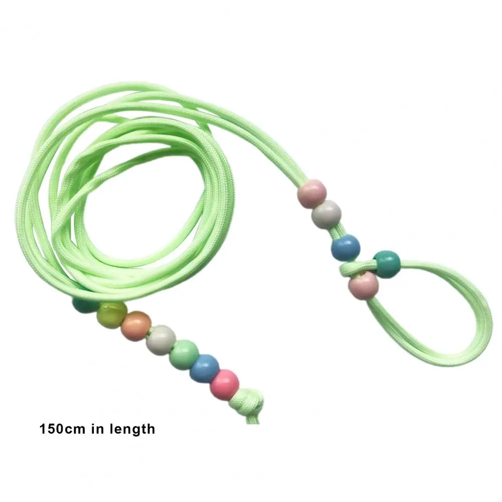 

Wearable Small Animal Leash Pet Supplies with Beads Portable Small Animal Nylon Leash Bunny Traction Rope Skin-friendly