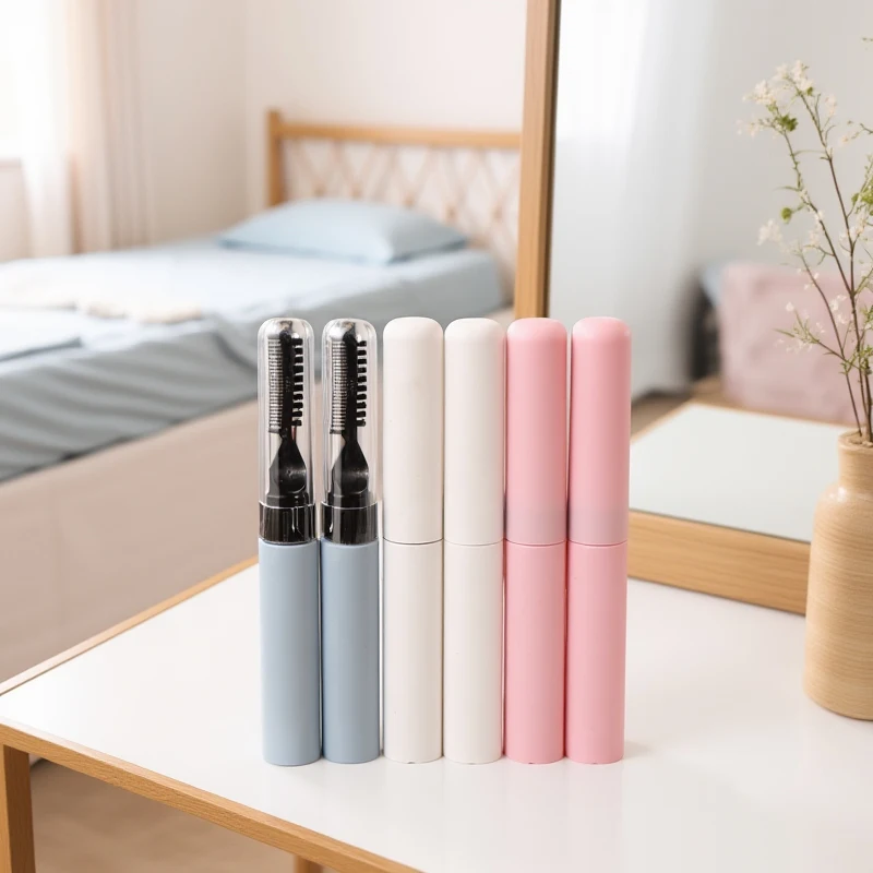 หลอดมาสคาร่าเปล่าแบบหัวแปรงคู่ 10 มล. สำหรับเติมเจลเขียนคิ้ว ขวดเจลต่อขนตา บรรจุภัณฑ์เครื่องสำอาง