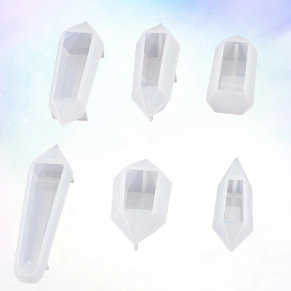 

6 PCS Pendant Mold Silicone Resin Molds Jewelry Casting Accessories Jewellery White