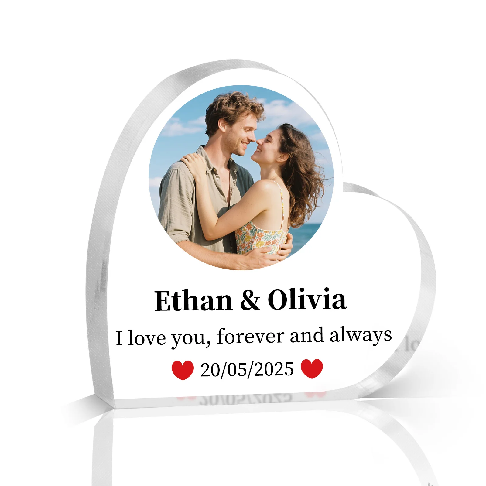 

Personalised Acrylic Plaque, Custom Gift for Couple, Valentine‘s Anniversary Engagement Birthday Romantic Keepsake for Him Her