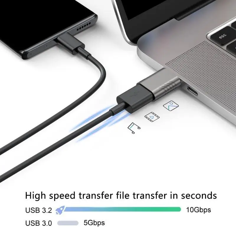 

1Pair USB C To USB Adapter USB3.2 Female to Type C Male Adapter Support Up To 10Gbps Speed Charging For Various Devices