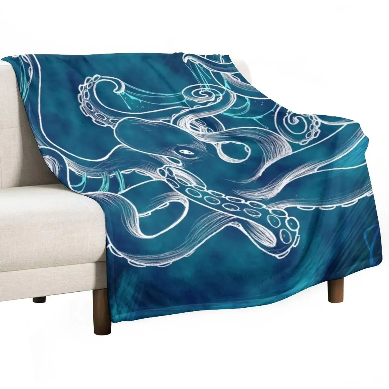 

Octopus Throw Blanket Blankets Sofas Of Decoration Travel Blankets