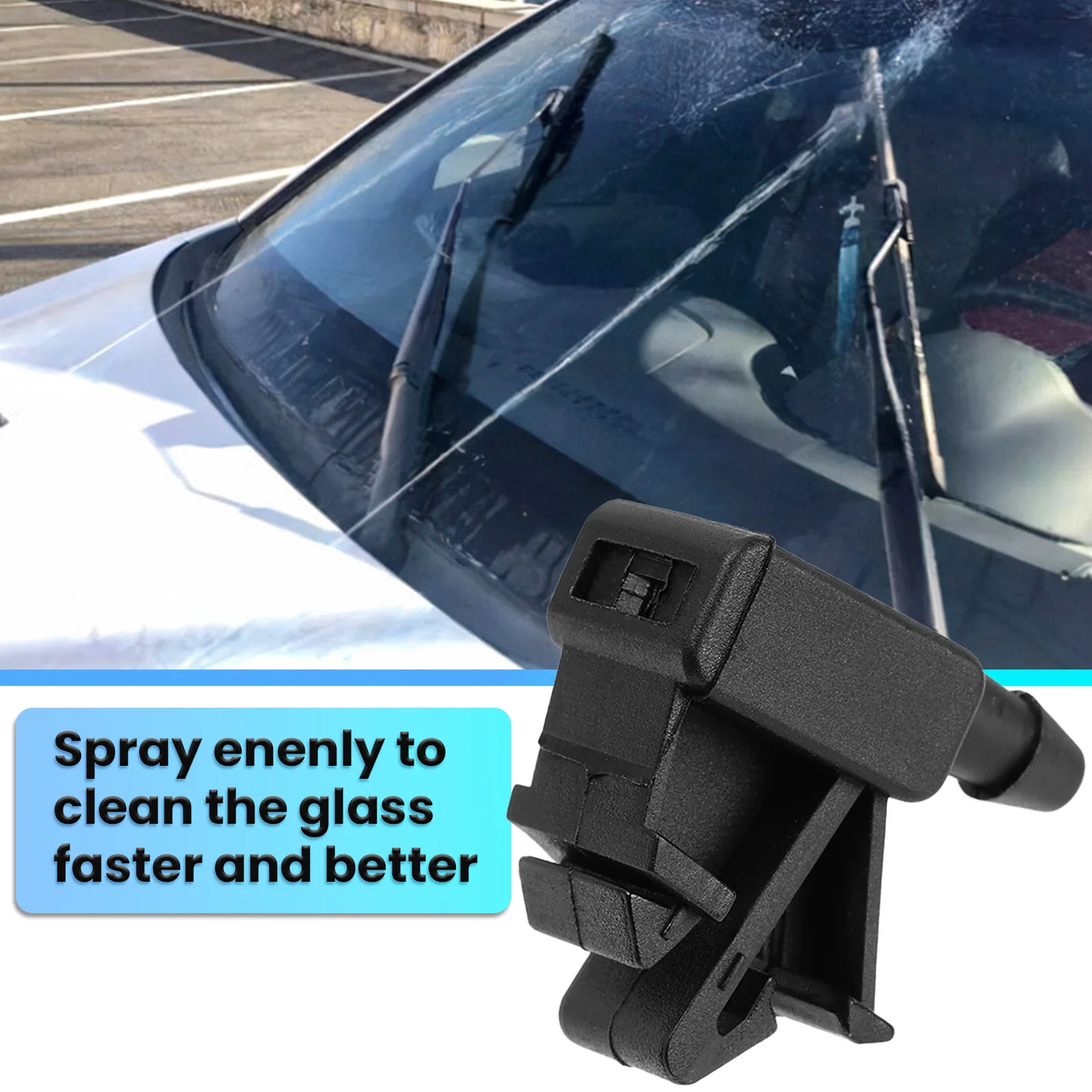 Erick\'s Wiper 2Pcs Front Windshield Wiper Washer Jet Nozzle For Peugeot Partner Tepee For Citroen Berlingo 2008 - 2018 OE#6438Z7