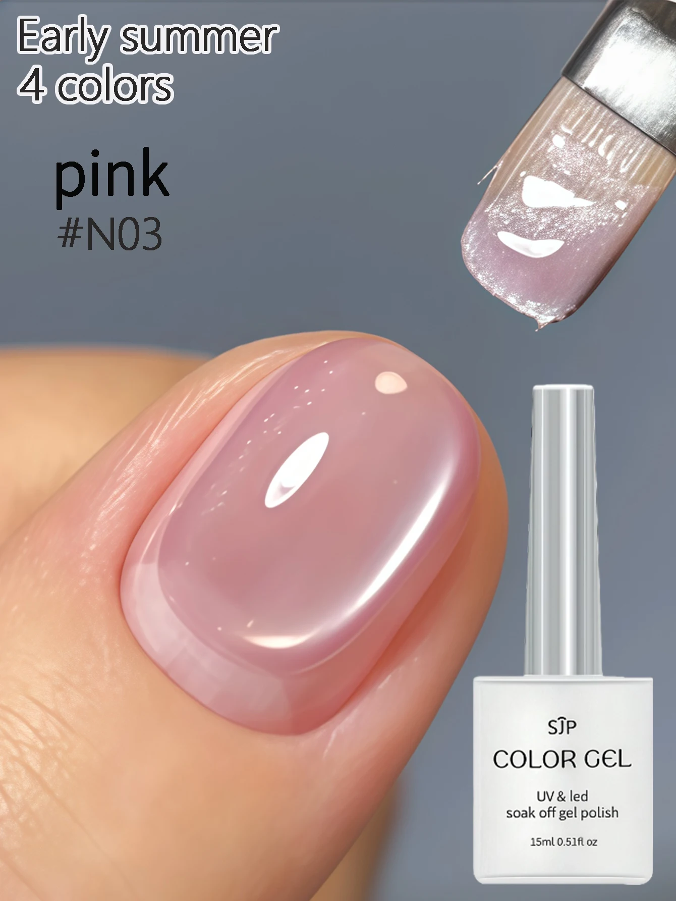1/4 PCS 15ml Summer Clear Candy Color Cat Eye UV Gel Nail Polish, DIY Nail Art Decoration, Gel Nail Polish, Nail Supplies