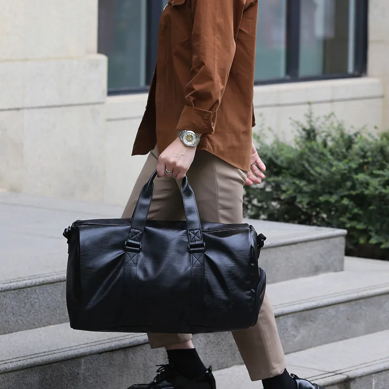 حقيبة جولف بوسطن، حقائب ملابس الجولف، حقيبة يد للأعمال، حقيبة يد كروس ذات سعة كبيرة، هدايا رياضية للياقة البدنية من جلد البولي يوريثان الناعم #1