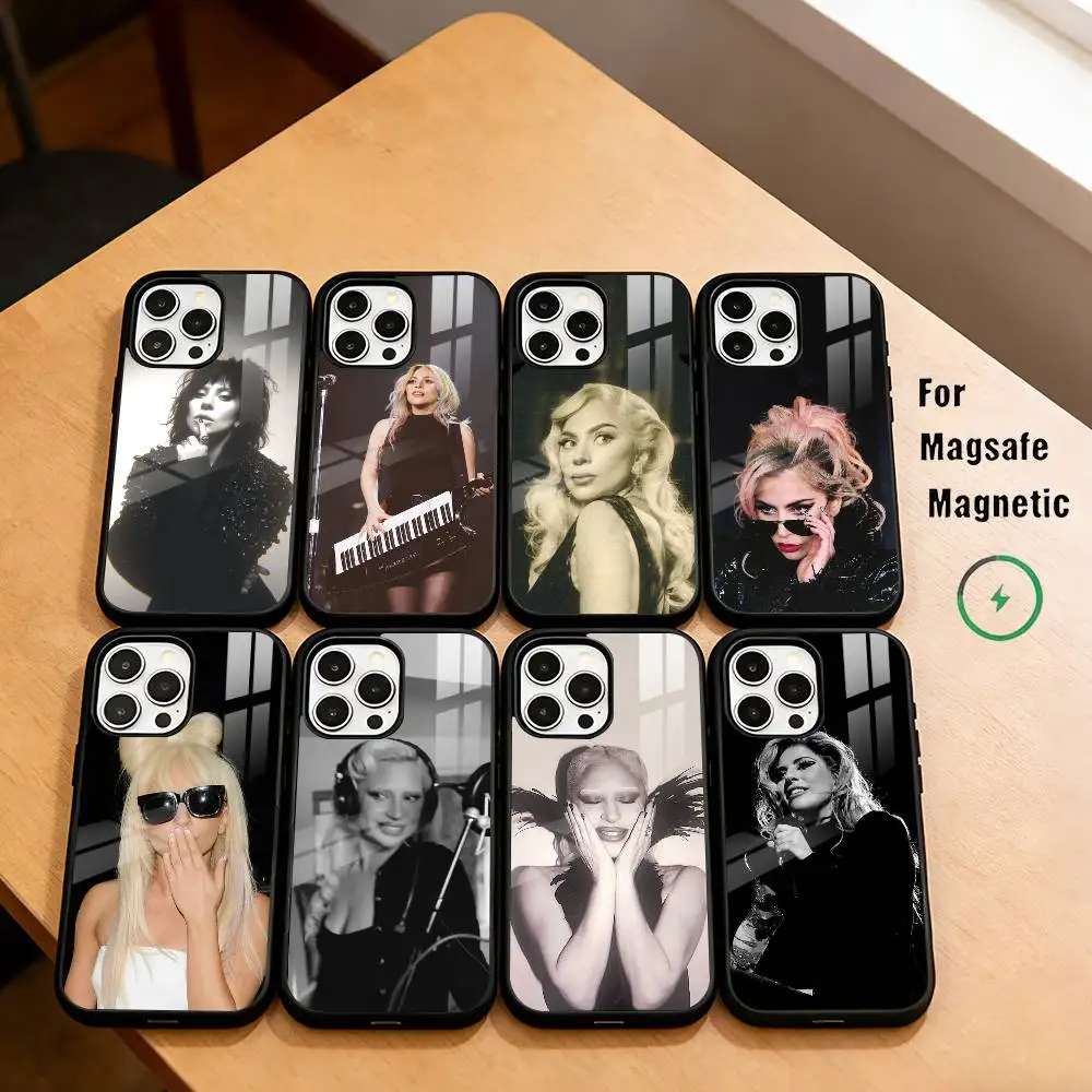 

Music producer and singer L-Lady Gaga Phone Case For iPhone17,16,15,14,13,12,11 Plus,Pro Magnetic For Magsafe Wireless Charging