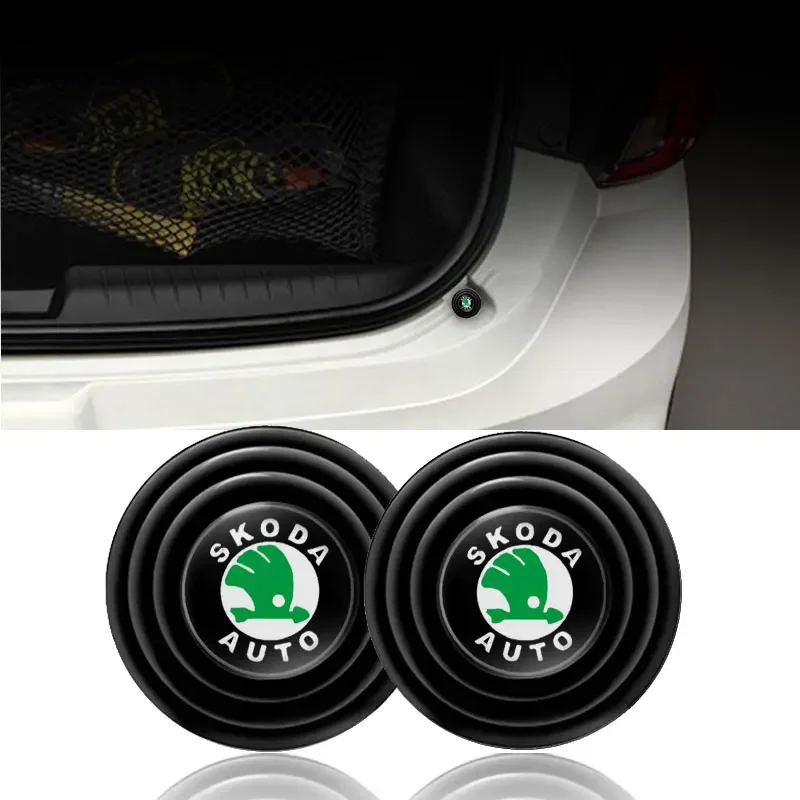 4PCS Silicone Car Door Shock Pad Soundproofing Mat Accessories For Skoda Kodiaq Fabia Kamiq Karoq Octavia A5 A7 Rapid Scala Kami