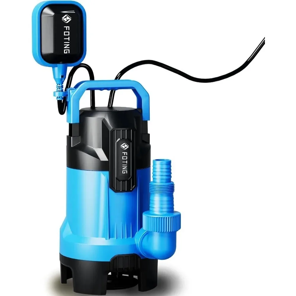 

2025Upgraded Automatic Sump Pump, 1.5HP 6300GPH Sweage Pump for Basement & Pool Draining, Submersible Water - NEW