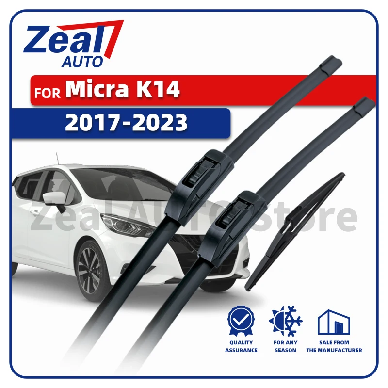 

Передние и задние щетки стеклоочистителя с левым рулем для Nissan Micra K14 2017-2023 2018 2019 2020 2021 2022 Acenta 3 аксессуары для лобового стекла 26 "14" 9"