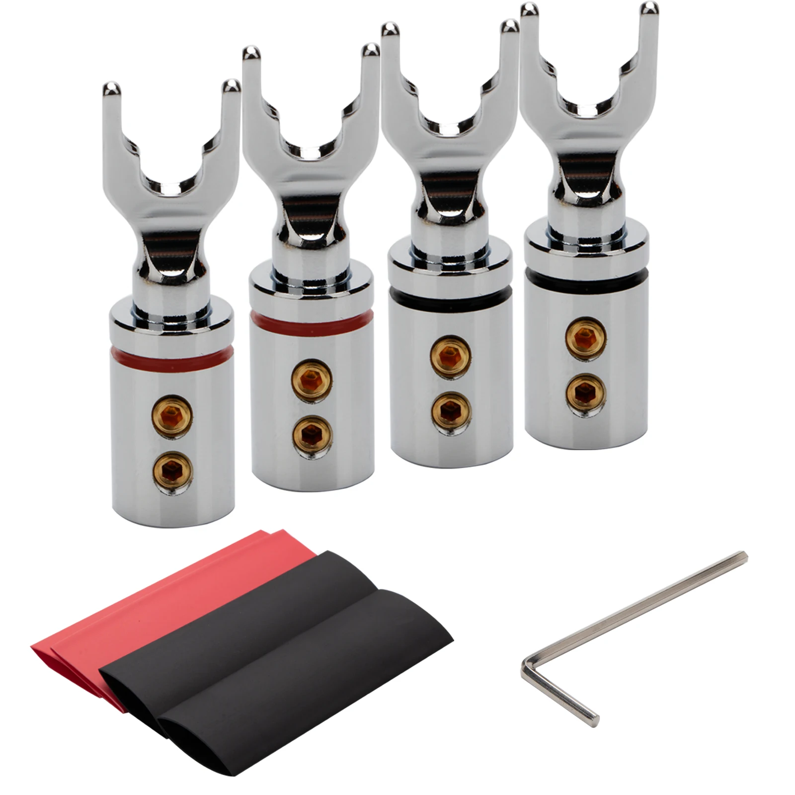 Hifi Audio Kupfer Y Spaten Stecker Schraube Locke Rhodiniert Lautsprecher Terminal Stecker Hallo-end Lautsprecher Kabel Stecker Adapter – Detail 2