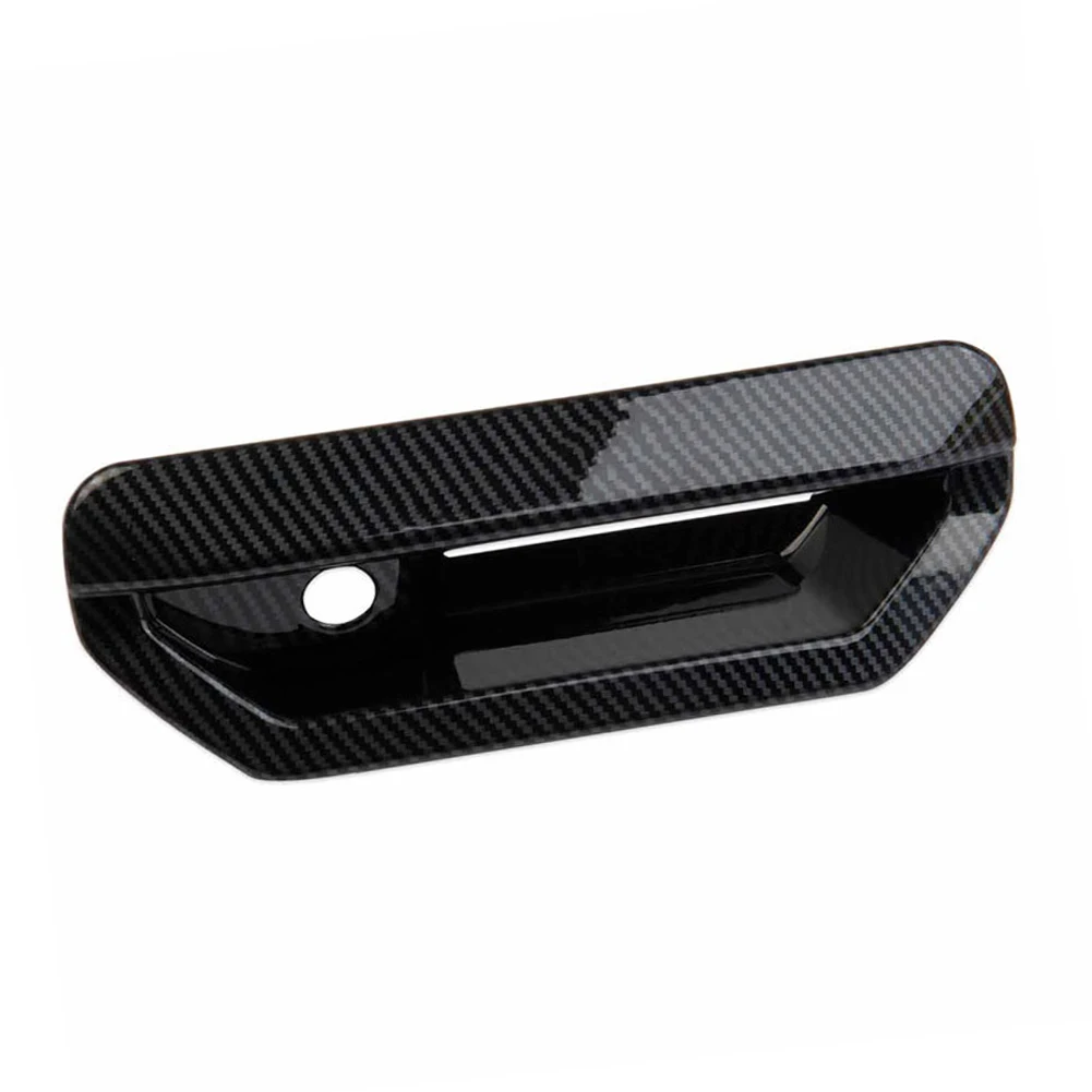 

Carbon Fiber Style Rear Trunk Tailgate Door Handle Cover Trim ABS Fit for Hyundai Santa Cruz 2022-2023