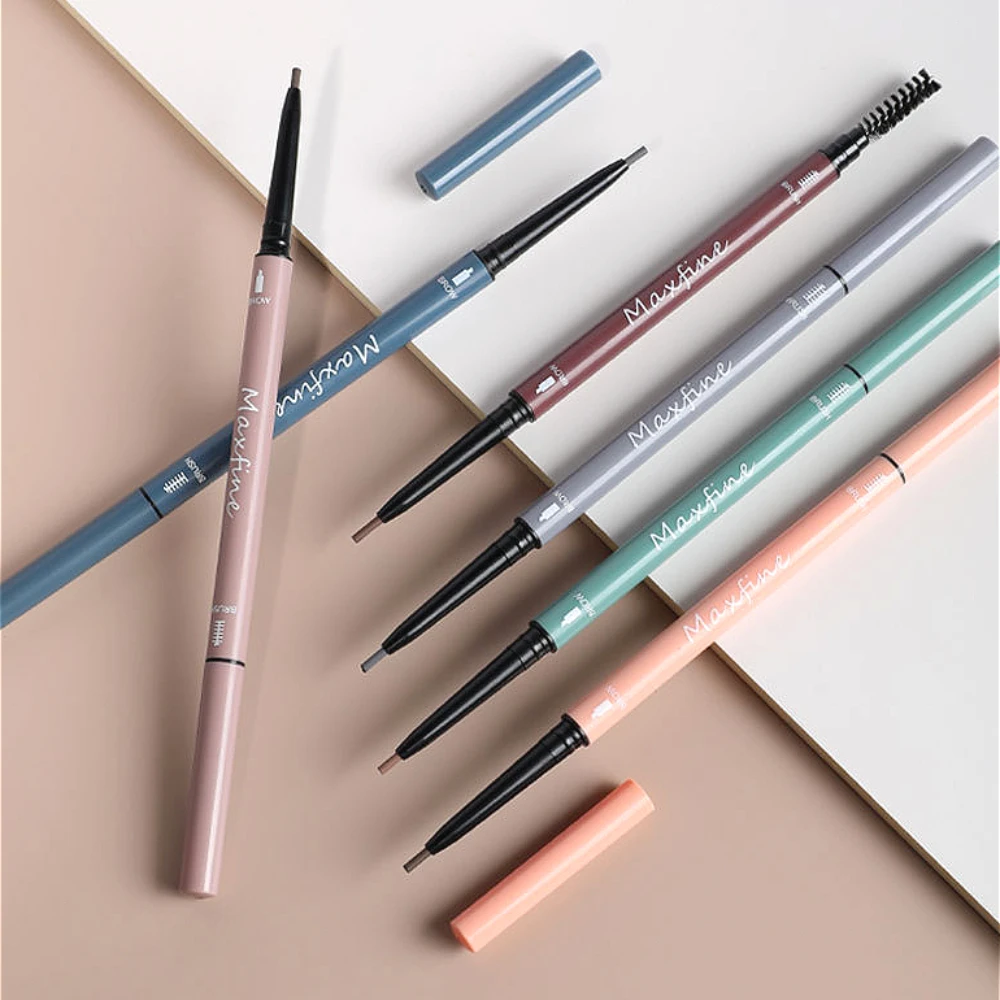 Crayon à sourcils triangle ultra-fin Maxfine |   Imperméable longue tenue 6 couleurs |   Moduleur précis des sourcils Morandi Cool Brown