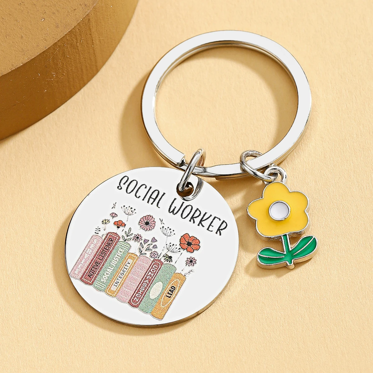 Social worker gift for ladies, thank you gift for office staff ladies, school social worker graduation, keychain