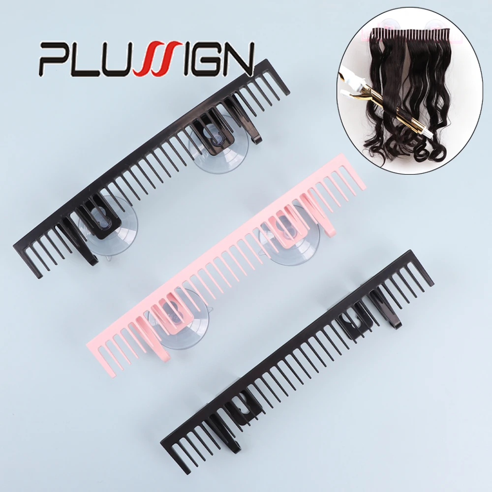

Hair Extension Strands Holder For Washing, Drying Braiding Hair Rack Display Lightweight Wigs Organizer Rack With 2 Suction Cups