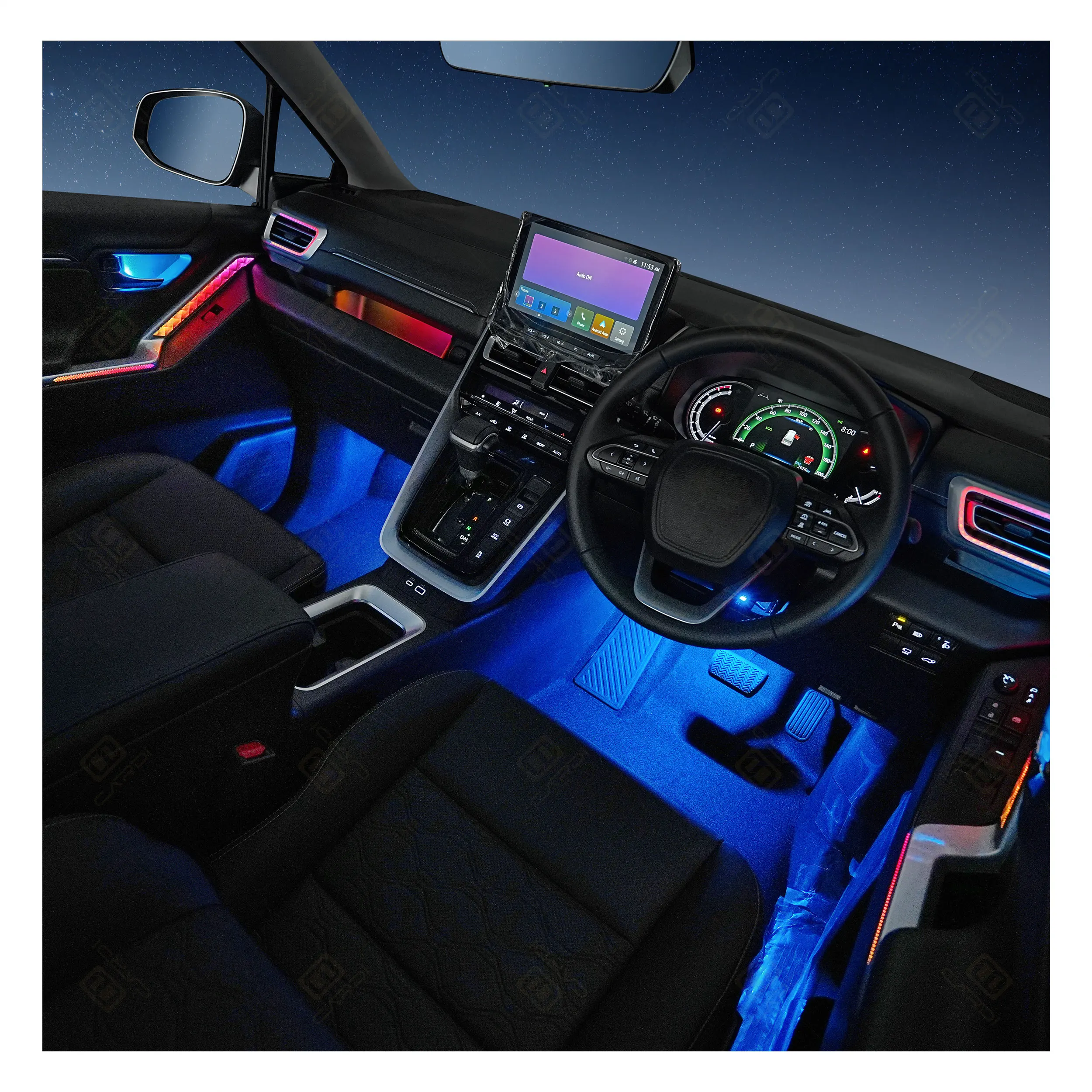Accesorios Innova Hycross Ambient Light Astilla/Negro 17 19 en 1 'CARDI' Sistemas de iluminación inteligentes para actualización interior Hycross