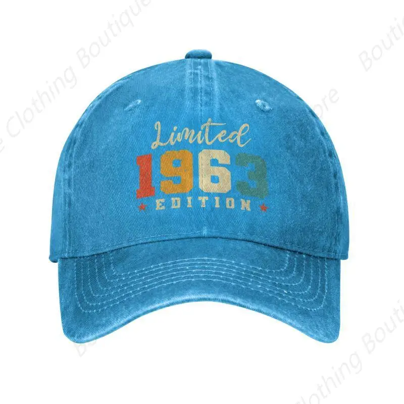 

Cotton Limited 1963 60th Edition Birth Baseball Cap Women Men Adjustable Dad Hat Sports