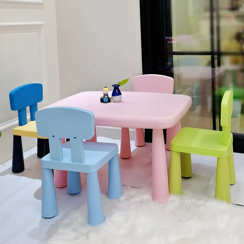 5 Piece Activity Kids Table and Chair Set,  Easy-Clean Tabletop & 4Chairs for Children Reading Art Craft Gift for Boys Girls