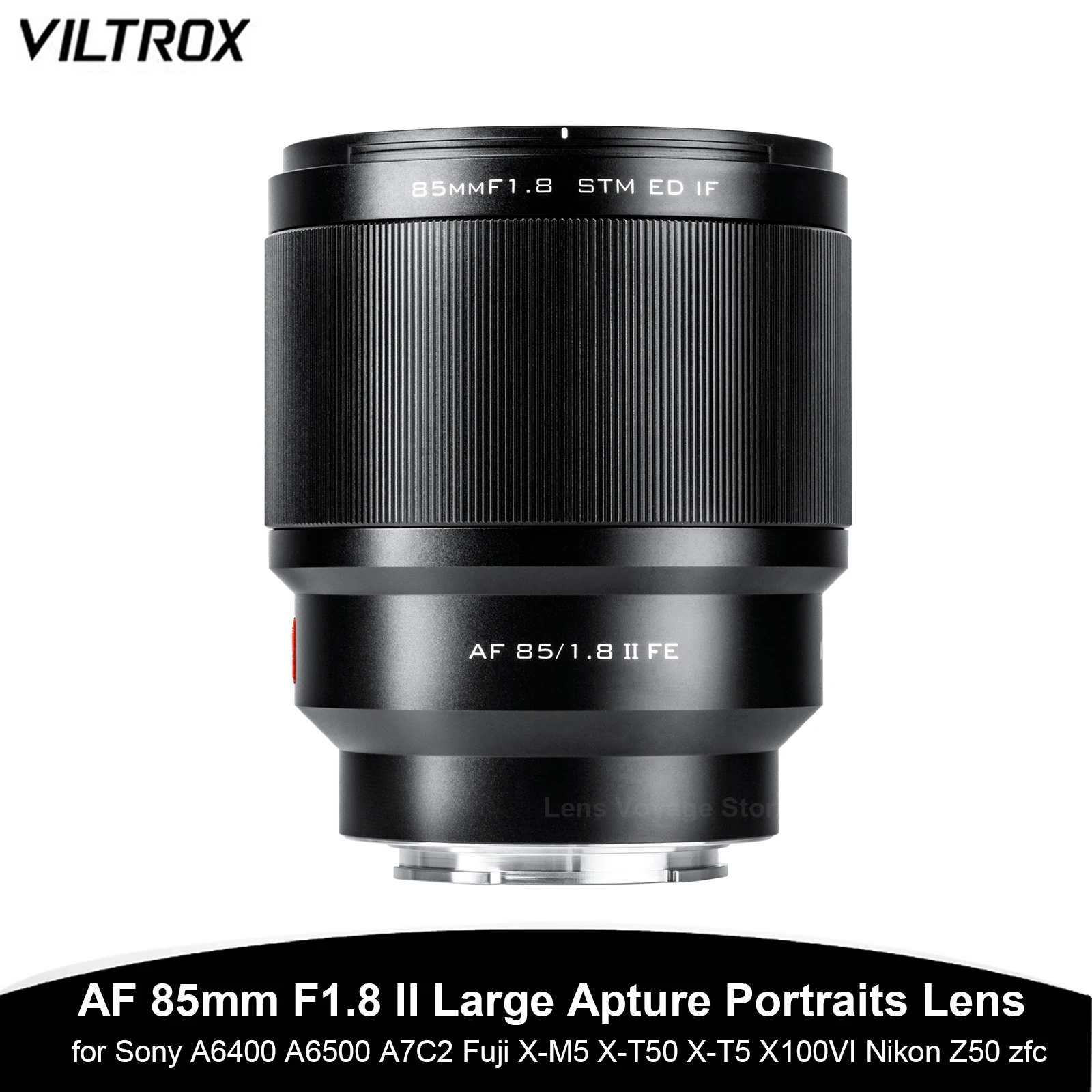 VILTROX 85mm F1.8 II Version 2 Full Frame Auto Focus Lens for Fuji X-M5 X-T50 X-T5 X100VI Nikon Z50 zfc Sony A6400 A6500 A7C2