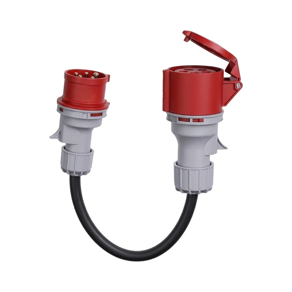 For CEE 3-Phase 16A 32A Waterproof Adapter for and Use IP44 Rated Portable PVC Metal Construction For CEE 3-Phase