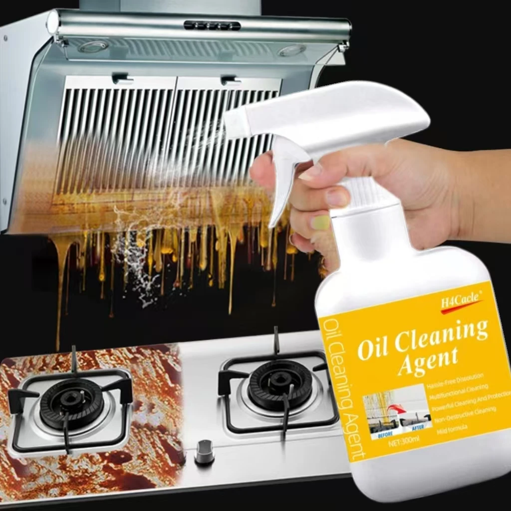Limpiador de manchas de aceite, limpiador de estufas para suelo de azulejos de cocina, desengrasante de energía multicinética, potente eliminador de manchas de aceite