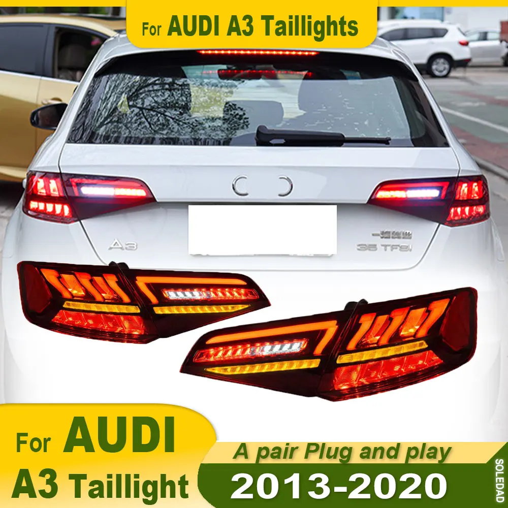 Lights for Audi A3 Sportback 8V 2013-2020 LED Auto Tail lights Assembly Upgrade 2022 Newest Style 8Y Design Accessories 2pcs view 2