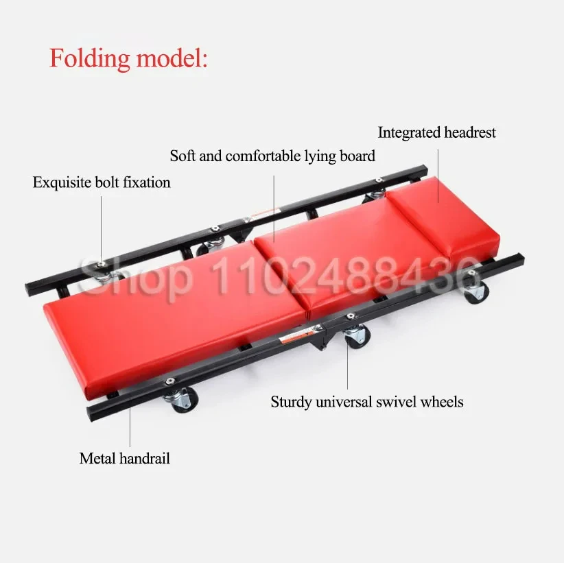 Car Maintenance Deck/Foldable Car Repair Work Stool/Lying Board/Auto Repair Special Tool