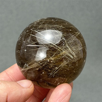 Natural High-Quality Blonde Crystal Ball Reiki Therapy Meditation Divination Energy Wealth Home Office Ornaments+Base