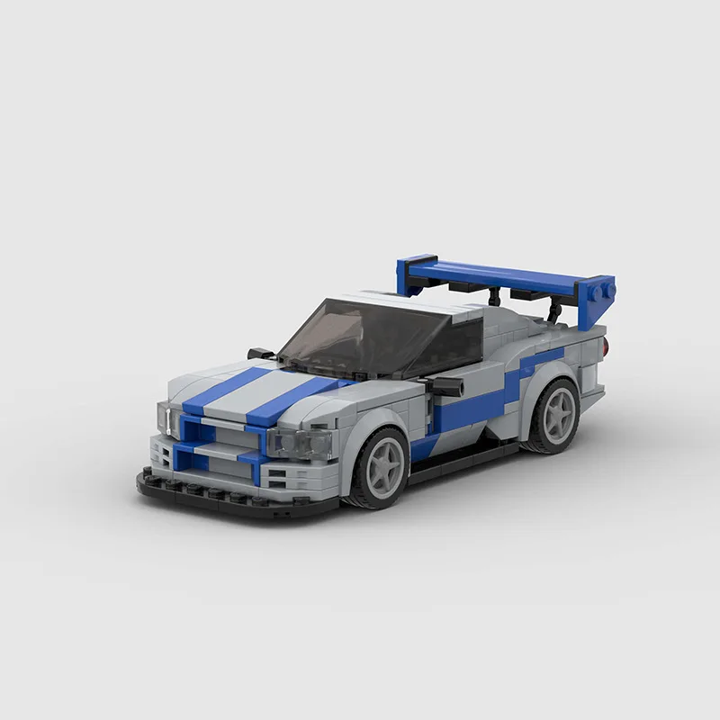 MOC Skyline R34 Sports Cars Building Blocks Bricks DIY Sets Gifts Toys For Boys & Girls & Adults 332PCS