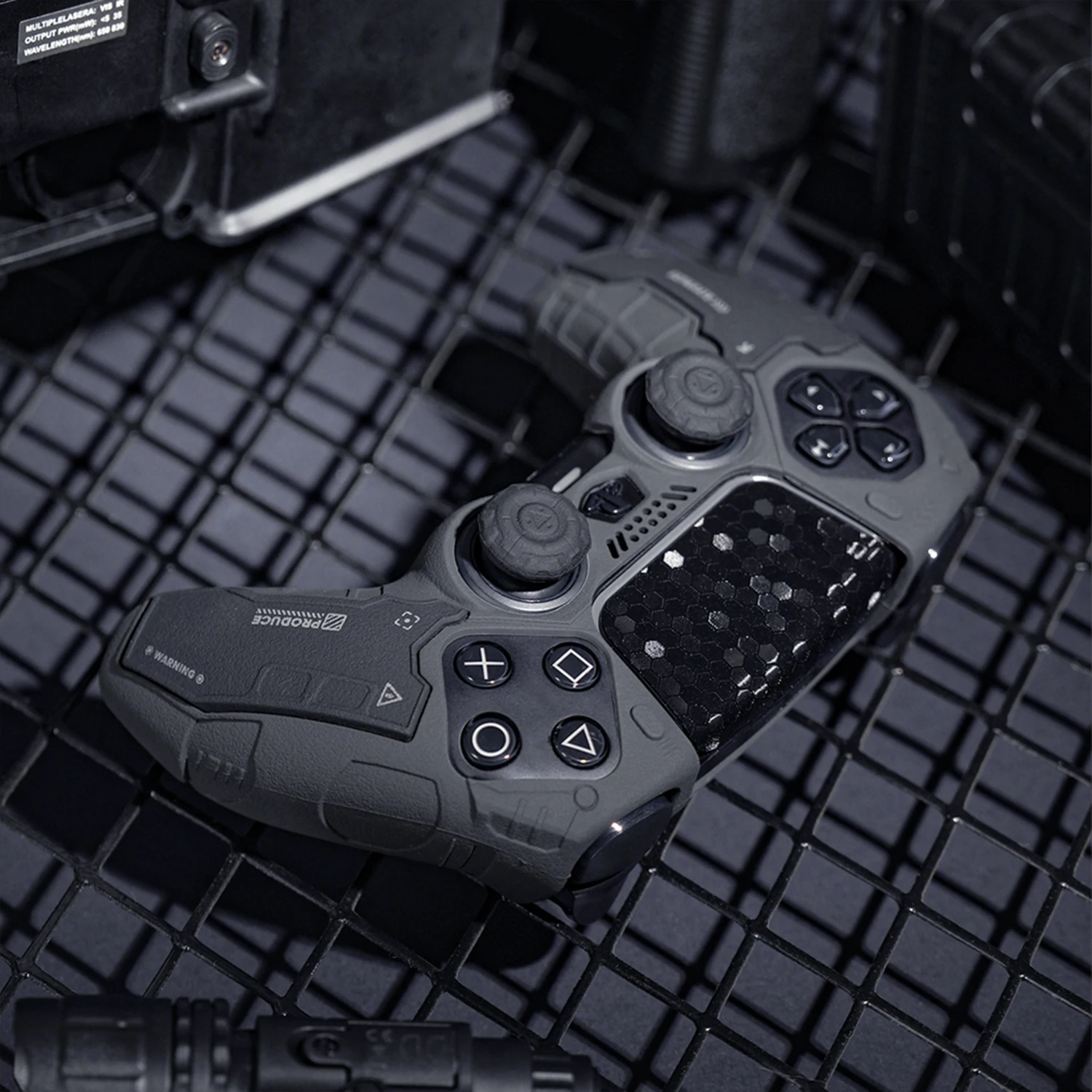 Matowa silikonowa osłona ochronna w stylu taktycznym do kontrolera Sony Dualsense 5 PS5 Edge, nakładki na gałki analogowe. — zdjęcie produktu 5
