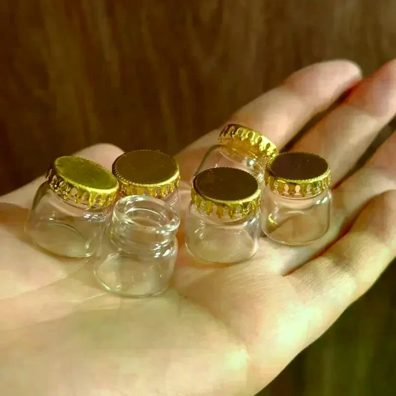 【New】1/6 Dollhouse Mini Food Toy Sealed Can Cute And Exquisite Miniature Kitchen Glass Bottle Model With Caps DIY Accessories