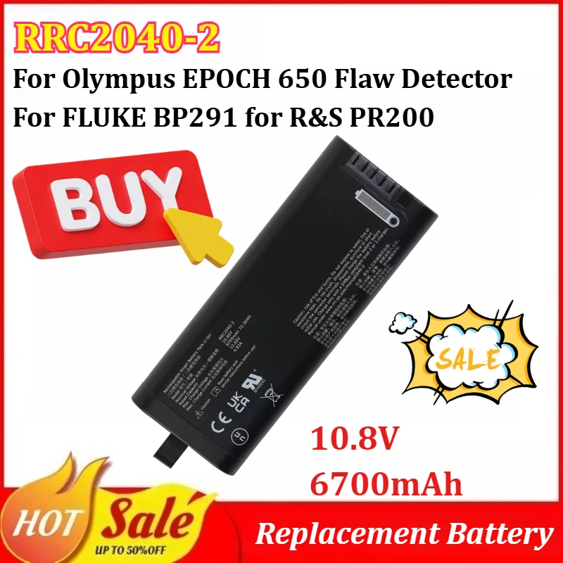 

RRC2040-2 10.8V 6700mAh Replacement Battery for Olympus EPOCH 650 Flaw Detector for FLUKE BP291 for R&S PR200 Handheld Receiver
