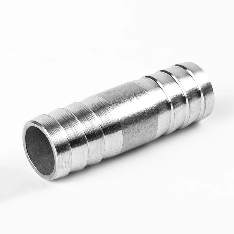 Hose Barb OD 6 8 10 12 15-41mm 304 Stainless Steel Barbed Connector 2-way Equals Straight Pipe Fitting Connector Pagoda Joint