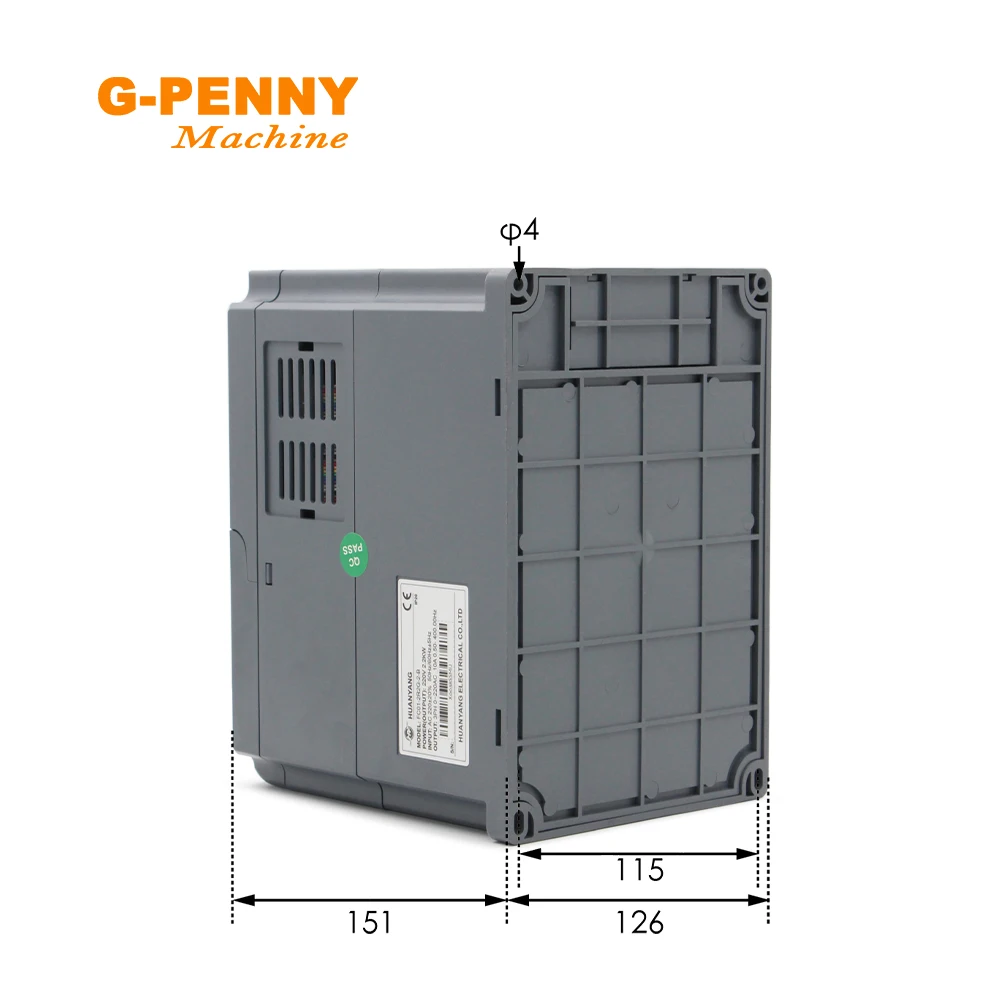 Imagem -03 - Livre de Shipping Movimentação Variável 0220 hz da Frequência do Controle de Velocidade do Motor do Eixo do Cnc do Inversor de 2.2kw Huanyang 400 v