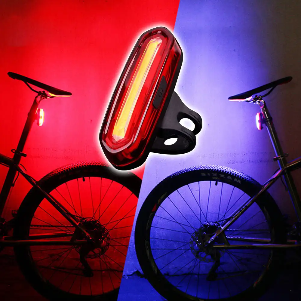 Bike Tail Light LED Bike Front Rear Light Bicycle Waterproof USB Rechargeable Mountain Riding Cycling Tail Lamp Bicycle Light