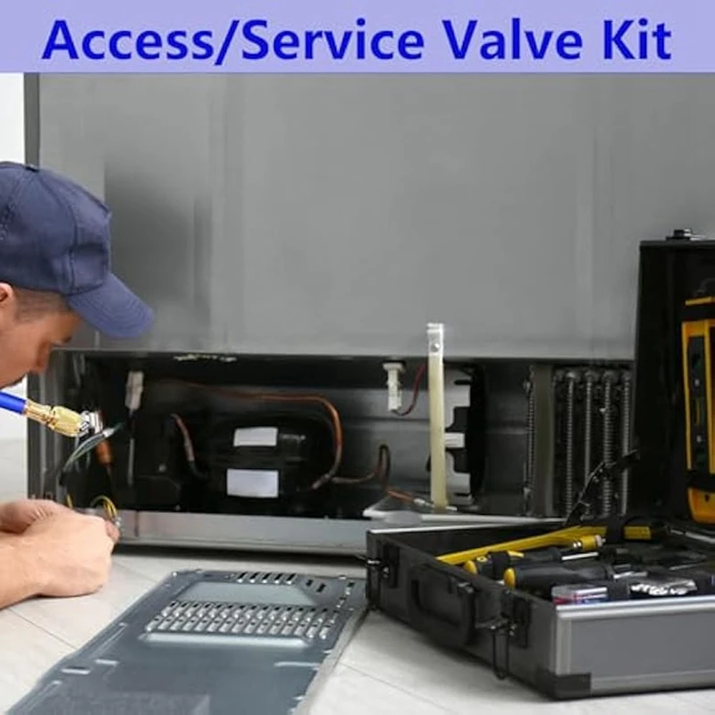 ABGR-30Pcs صمام خدمة الوصول، مجموعة صمامات الوصول إلى الثلاجة، صمام خدمة تبريد التيار المتردد الأساسي