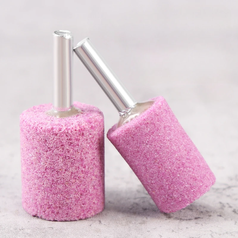 그라인더 내부의 헤드 레드 커런덤 소형 연삭 휠, 6mm 다이아몬드 연삭 휠 전기 드릴 연삭